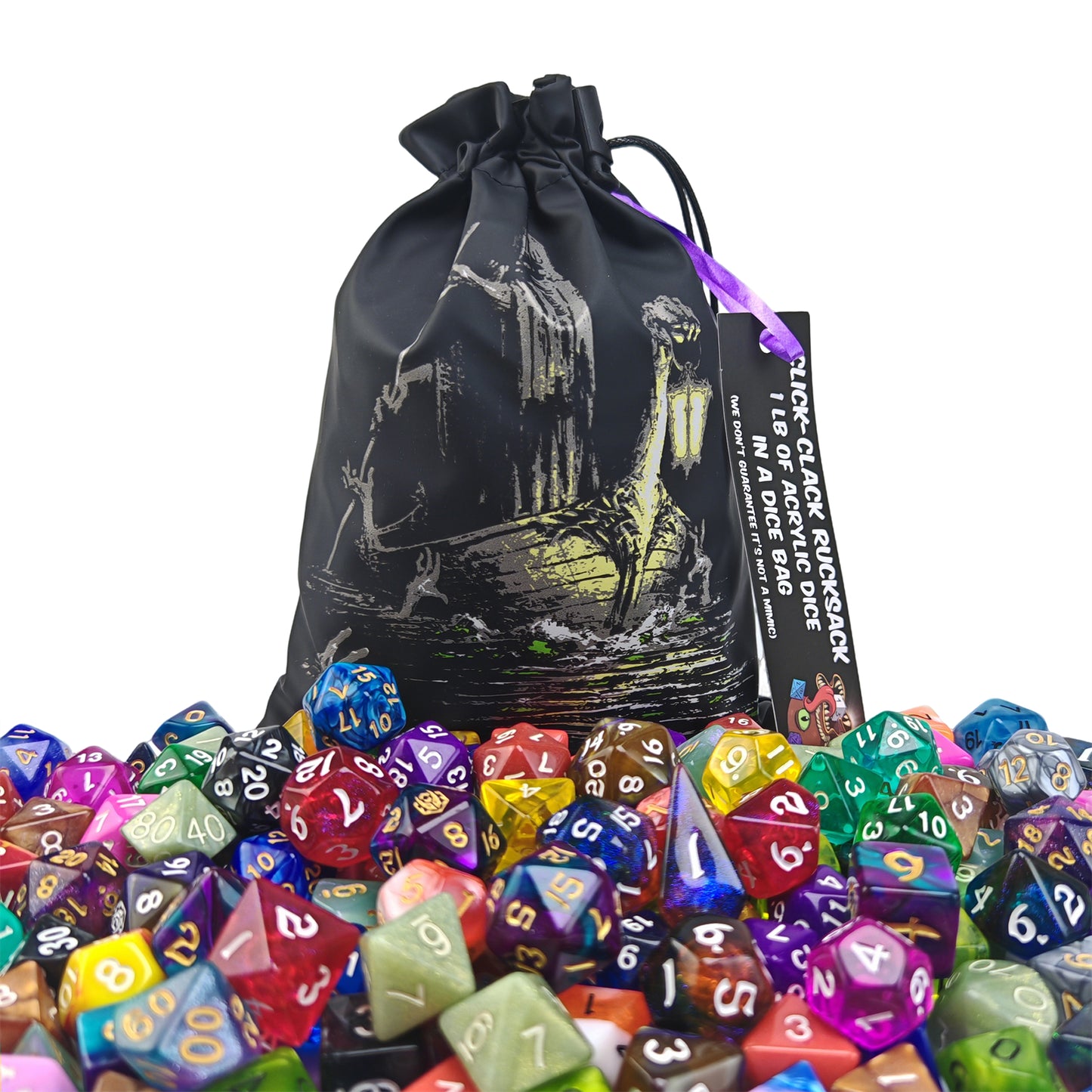 Click Clack Rucksack - 1LB of Acrylic Dice