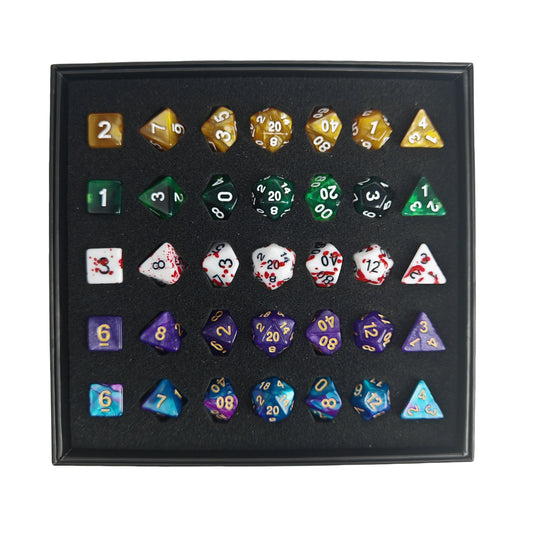 Dungeoneers Dice Bundle - 5 Sets Polymer Dice