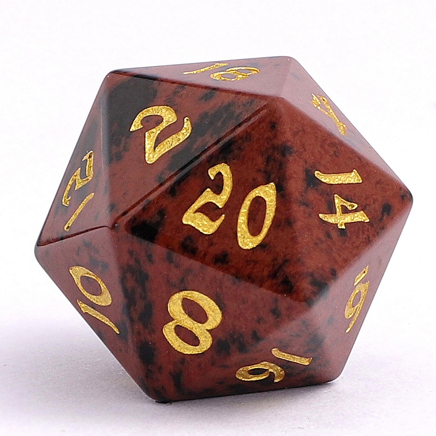 Dragon's Hoard Gemstone Polyhedral Dice Set-Mahogany Obsidian