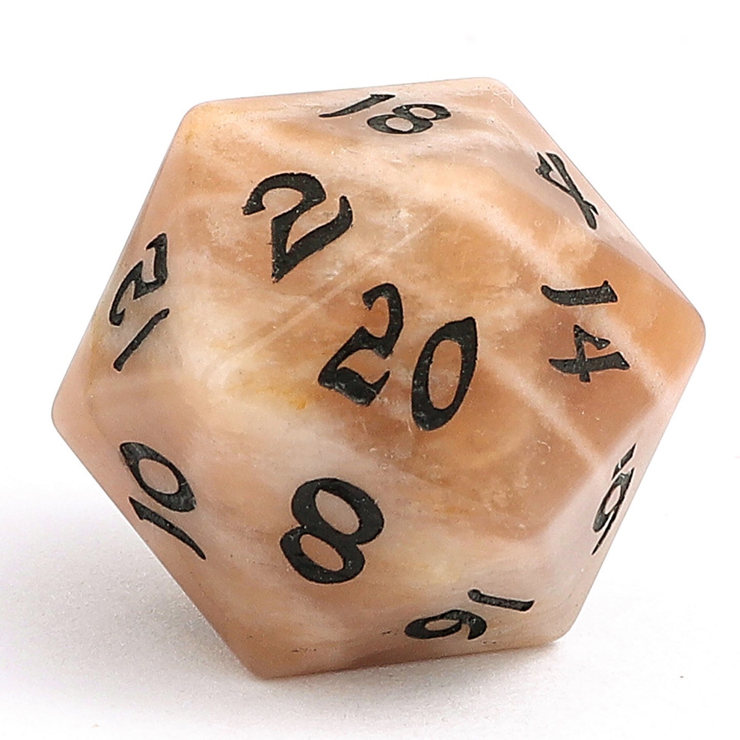 Dragon's Hoard Gemstone Polyhedral Dice Set-Moonstone