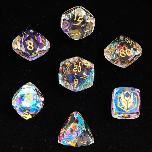 Dragon’s Hoard Luster Cut Dice Set - Prismatic Crystal
