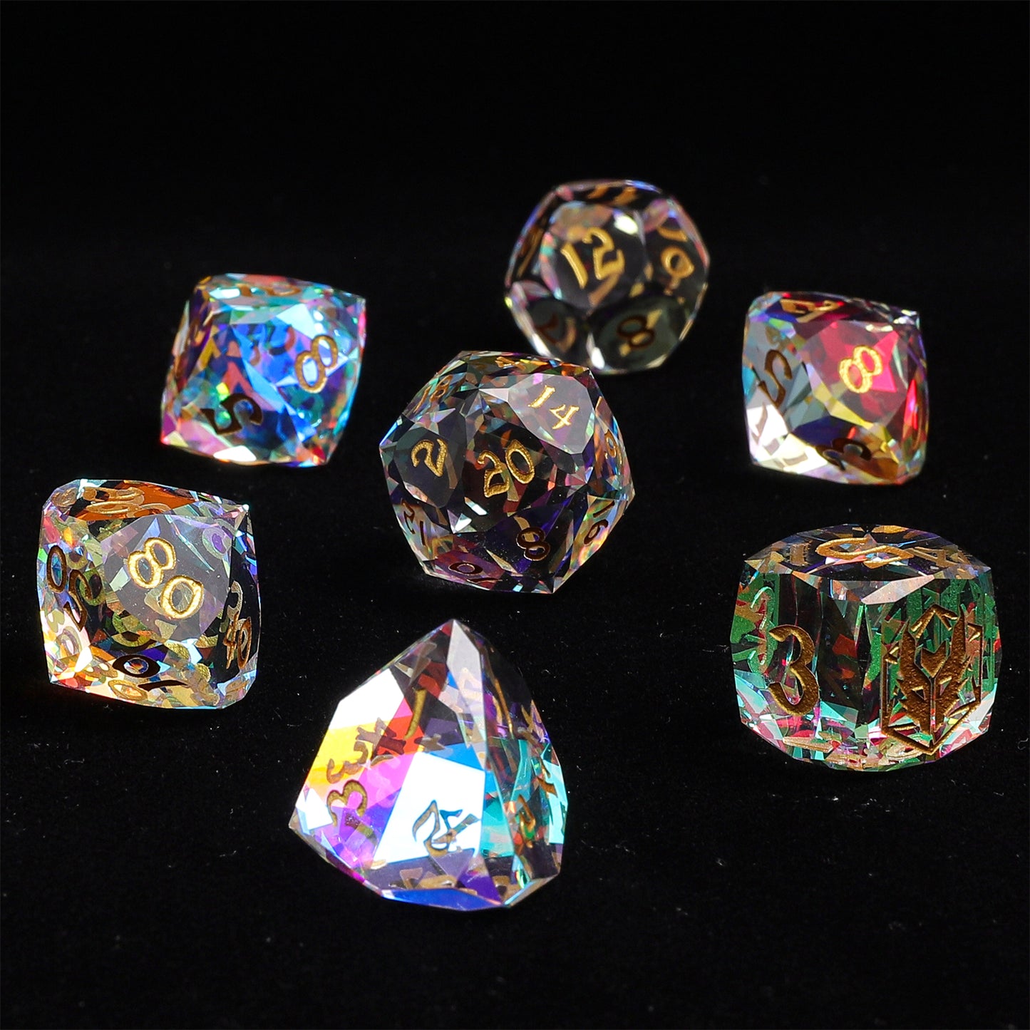 Dragon’s Hoard Luster Cut Dice Set - Prismatic Crystal