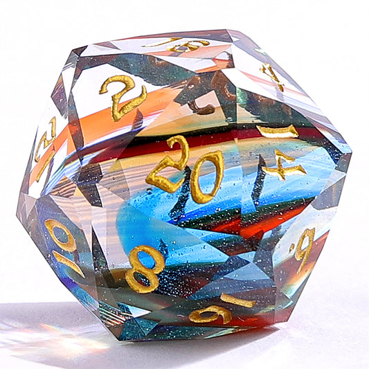 Dragon’s Hoard Luster Cut Dice Set - Rainbow Glass