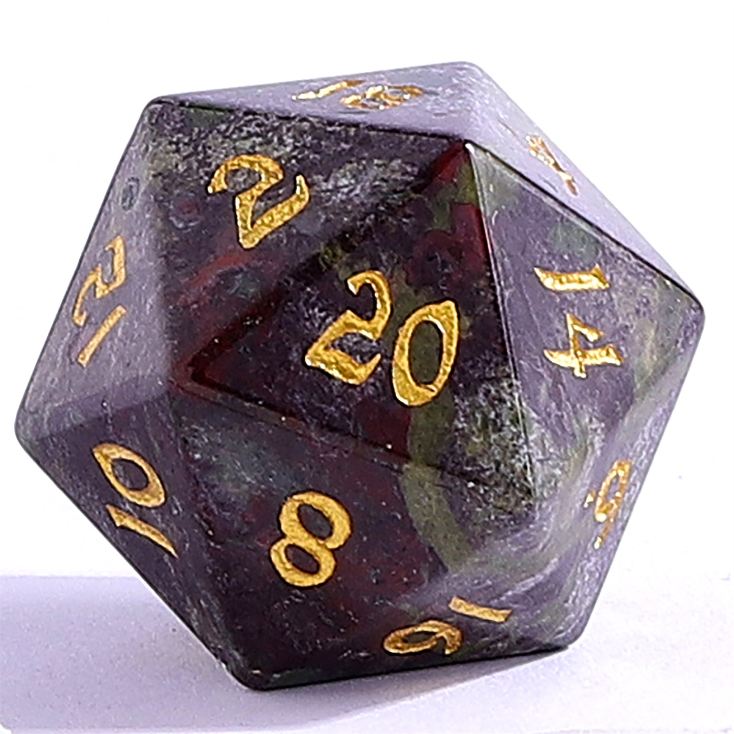 Dragon’s Hoard Gemstone Polyhedral Dice Set - Dragon Bloodstone