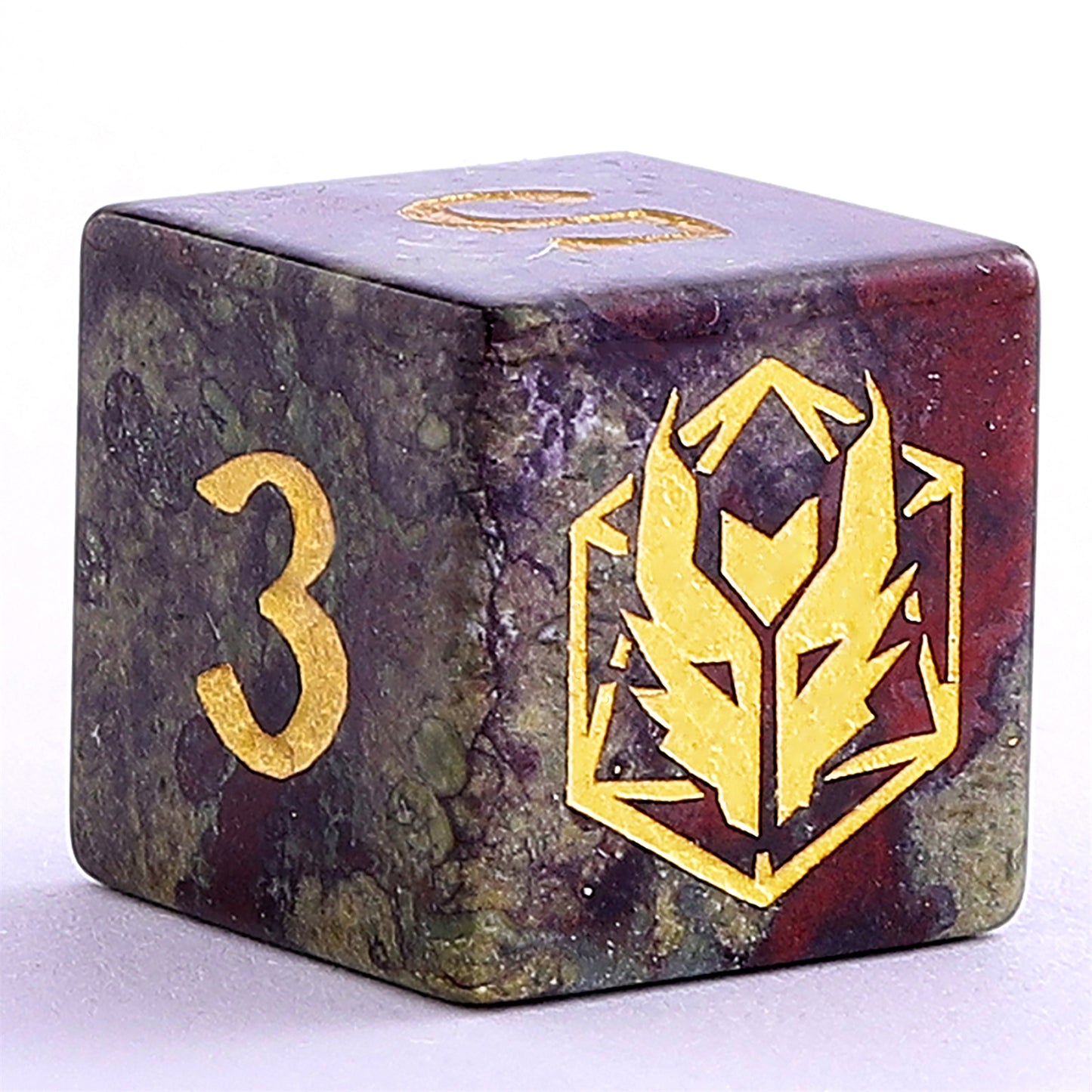 Dragon’s Hoard Gemstone Polyhedral Dice Set - Dragon Bloodstone