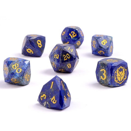 Dragon’s Hoard Luster Cut Dice Set - Lapis Lazuli
