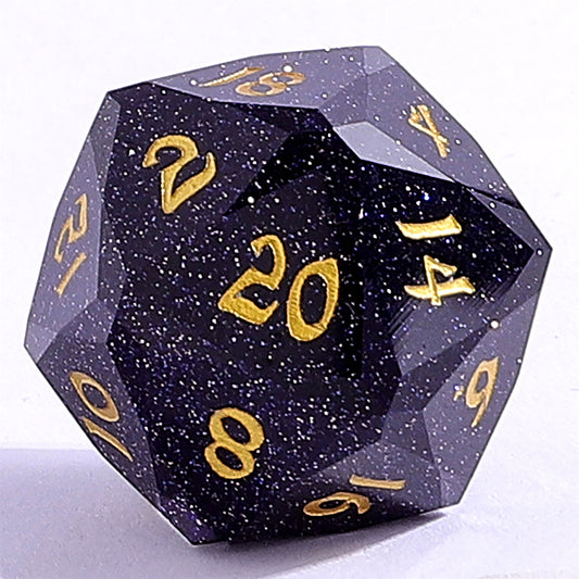 Dragon’s Hoard Luster Cut Dice Set - Blue Sandstone