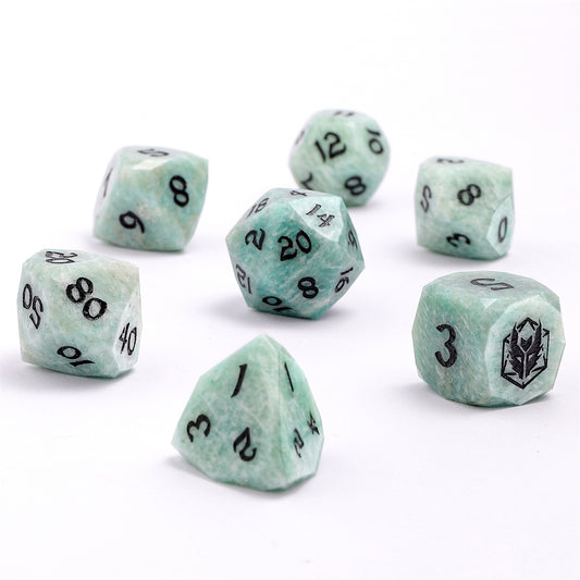 Dragon’s Hoard Luster Cut Dice Set - Amazonite