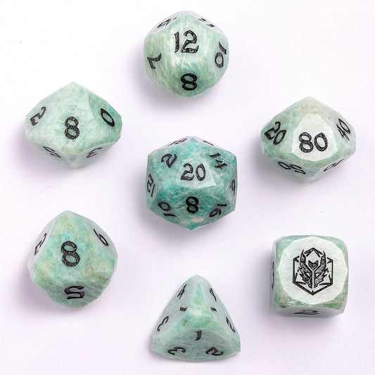 Dragon’s Hoard Luster Cut Dice Set - Amazonite
