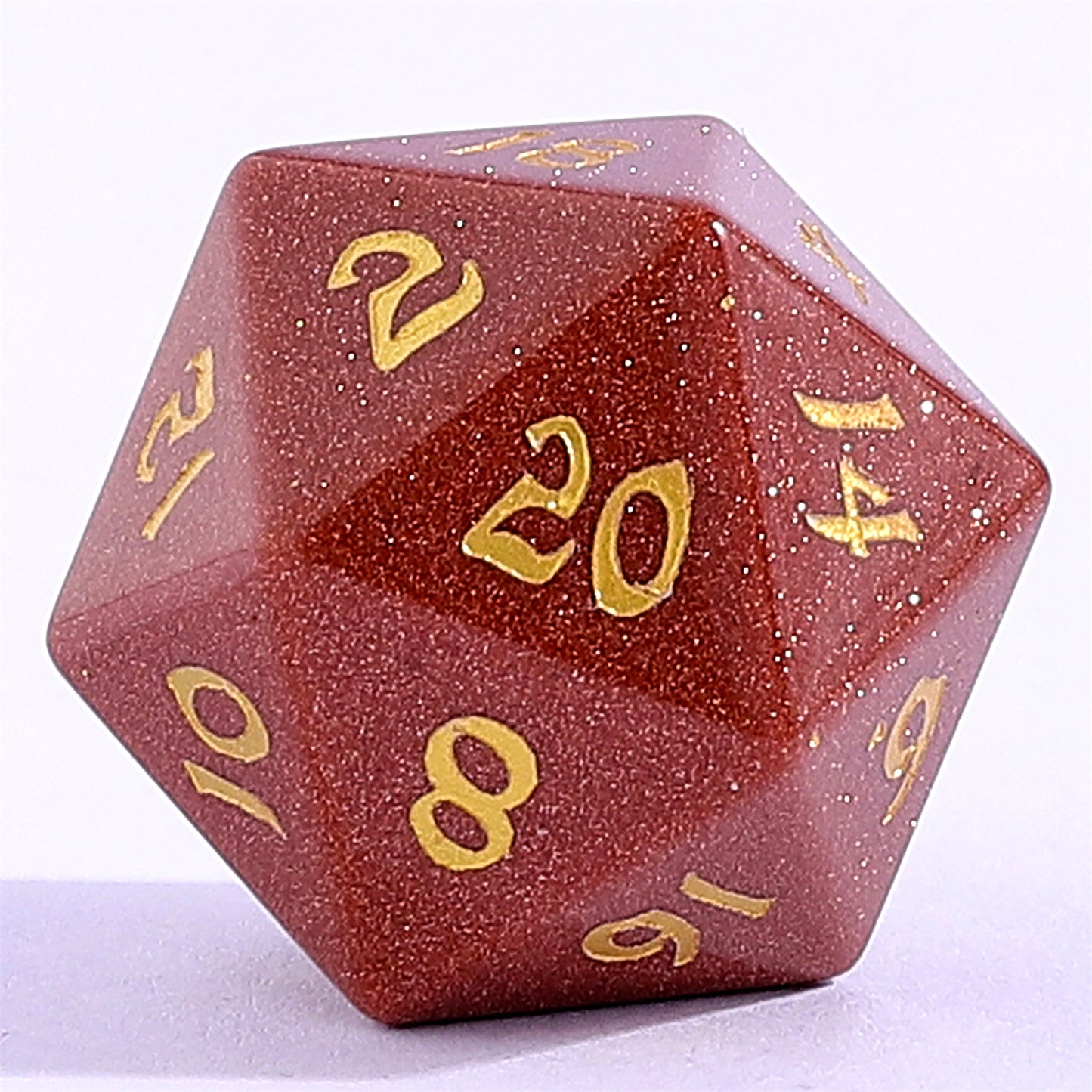 Dragon's Hoard Gemstone Dice Set - Gold Sandstone