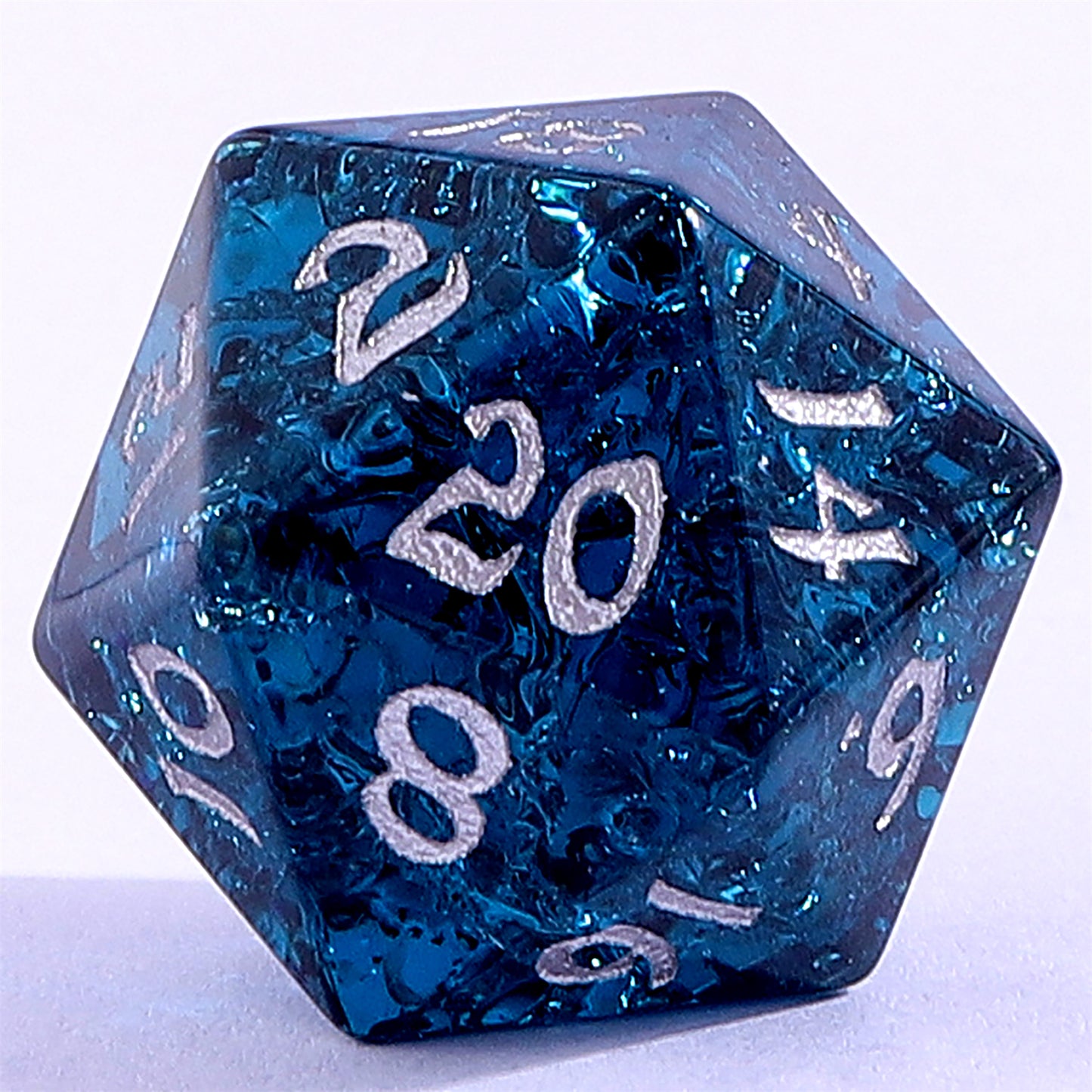 Dragon Hoard Glass Dice Set - Blasted Dark Blue