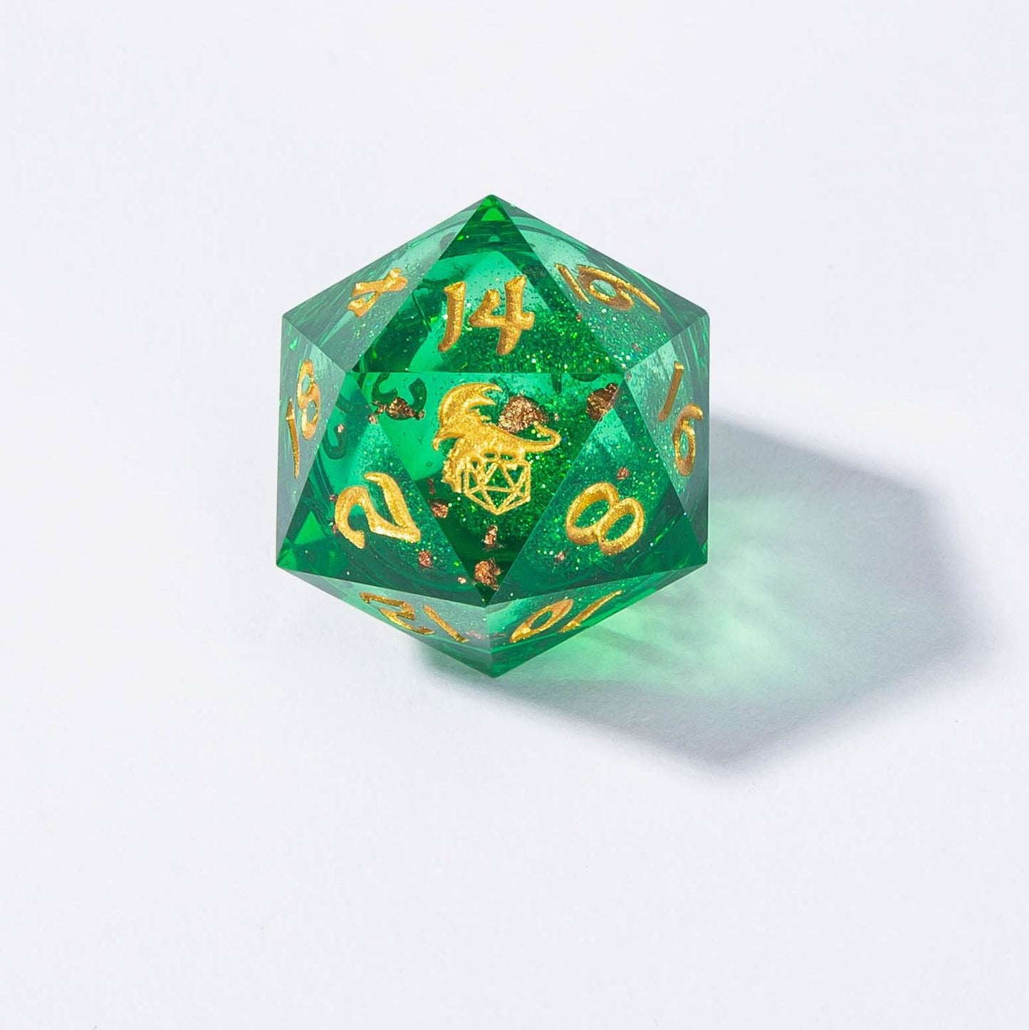 Sharp Edge Liquid Core RPG Dice Set - Green