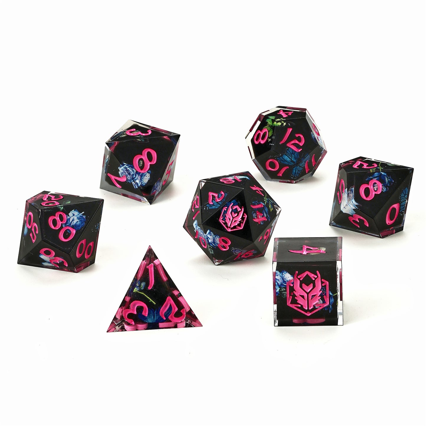 Captured Magic Sharp Edge Resin Dice Set - Vintage Handbag