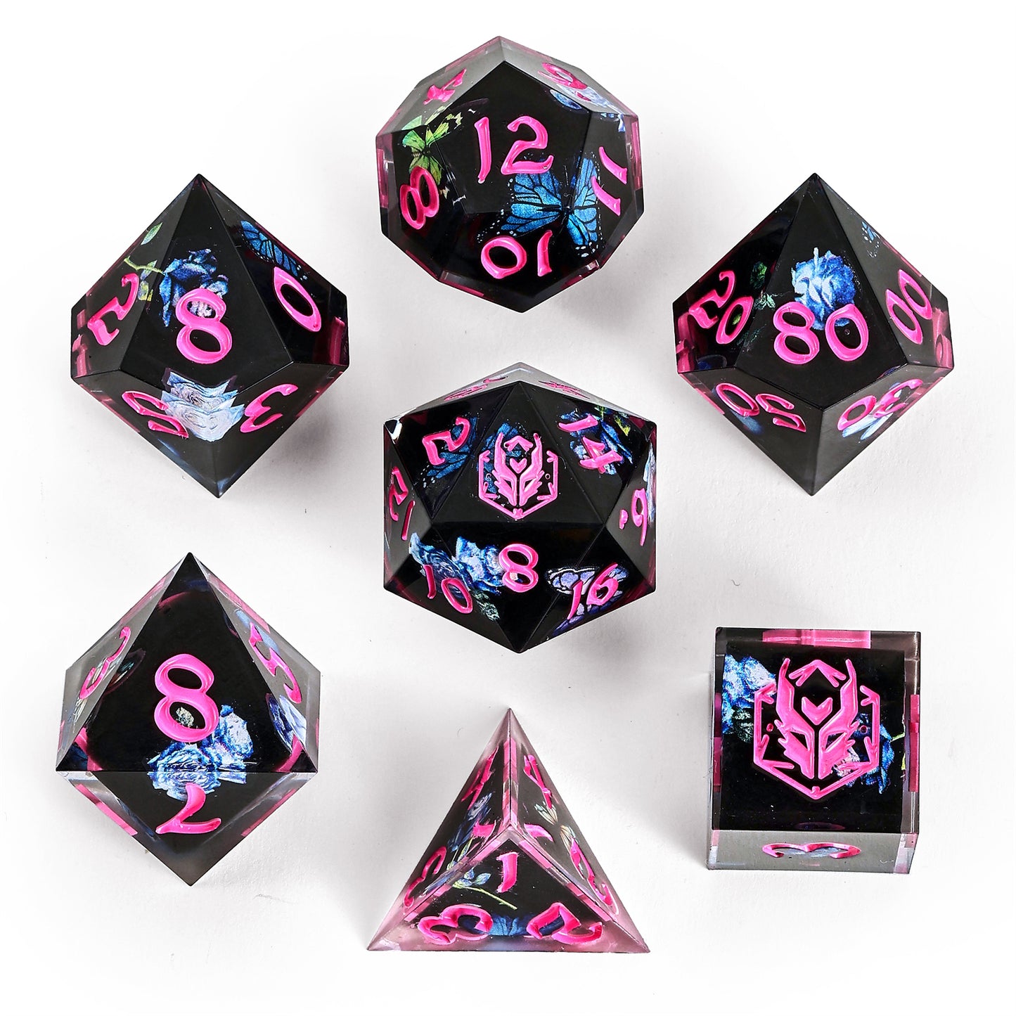 Captured Magic Sharp Edge Resin Dice Set - Vintage Handbag