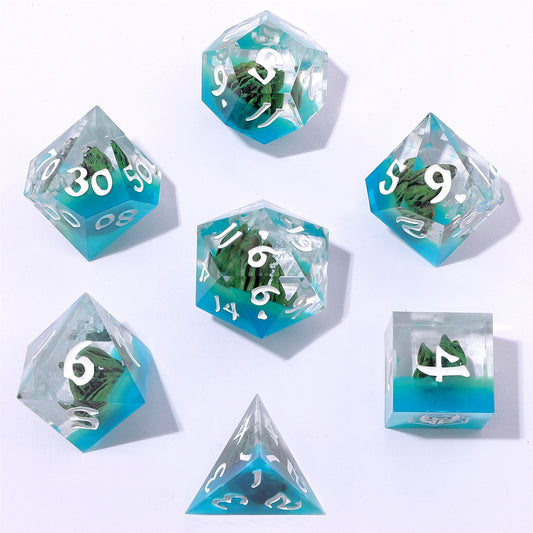 Captured Magic Sharp Edge Resin Dice Set - Mystic Peaks