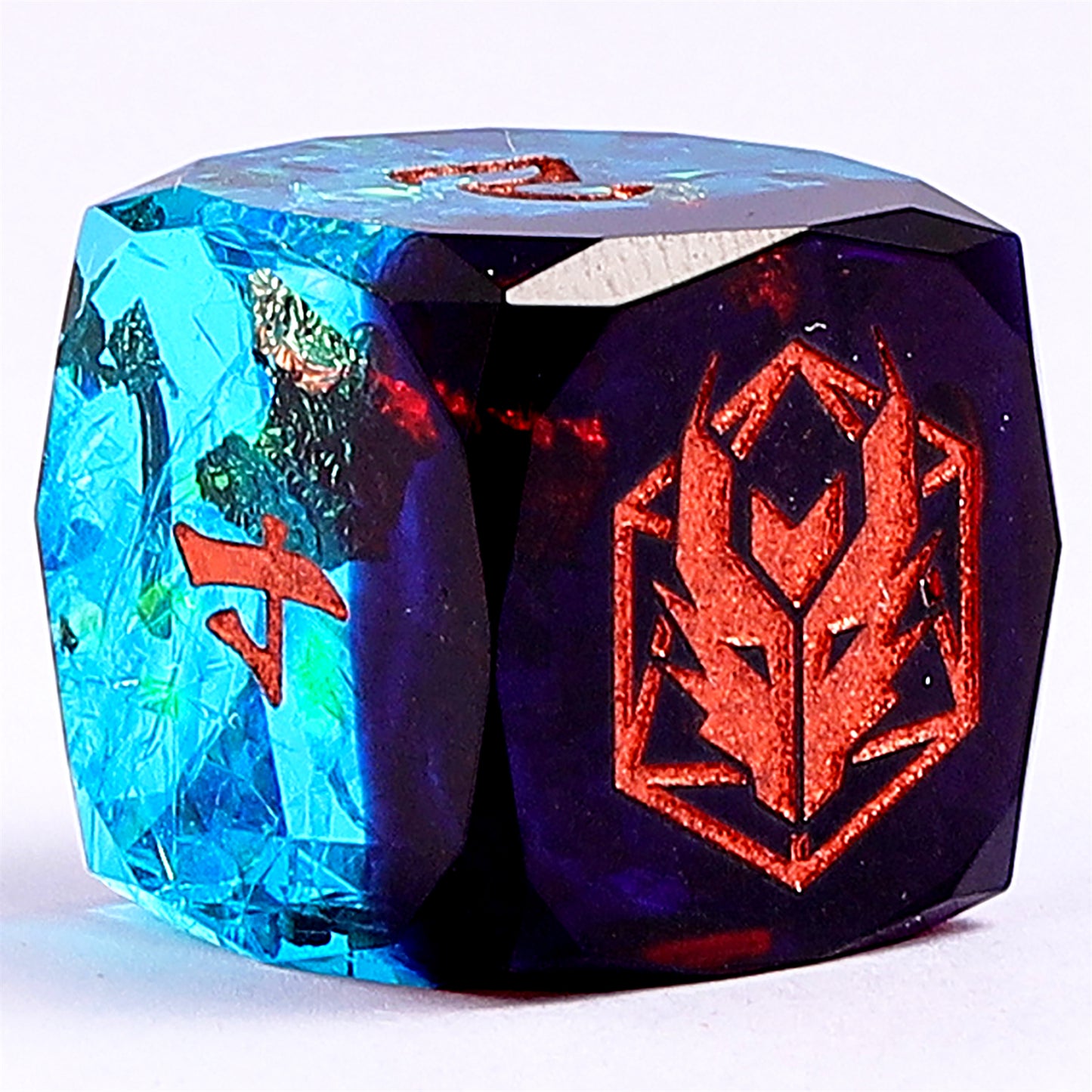 Captured Magic Luster Cut Resin Dice Set - Blue&Red