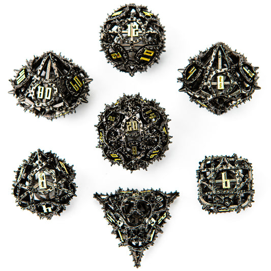 Demon Cage Hollow Dice Set-Gunmetal
