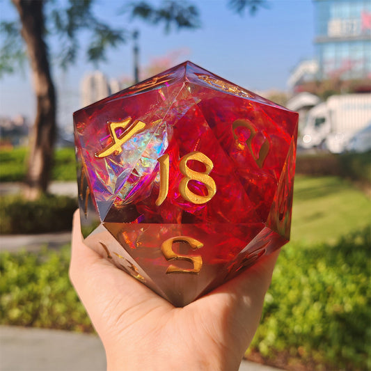Captured Magic 100mm Chonk D20 - Blood Crystal