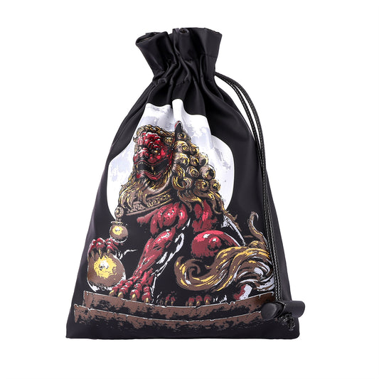 HYMGHO Fine Arts Leather Dice Bag - Foo Dog