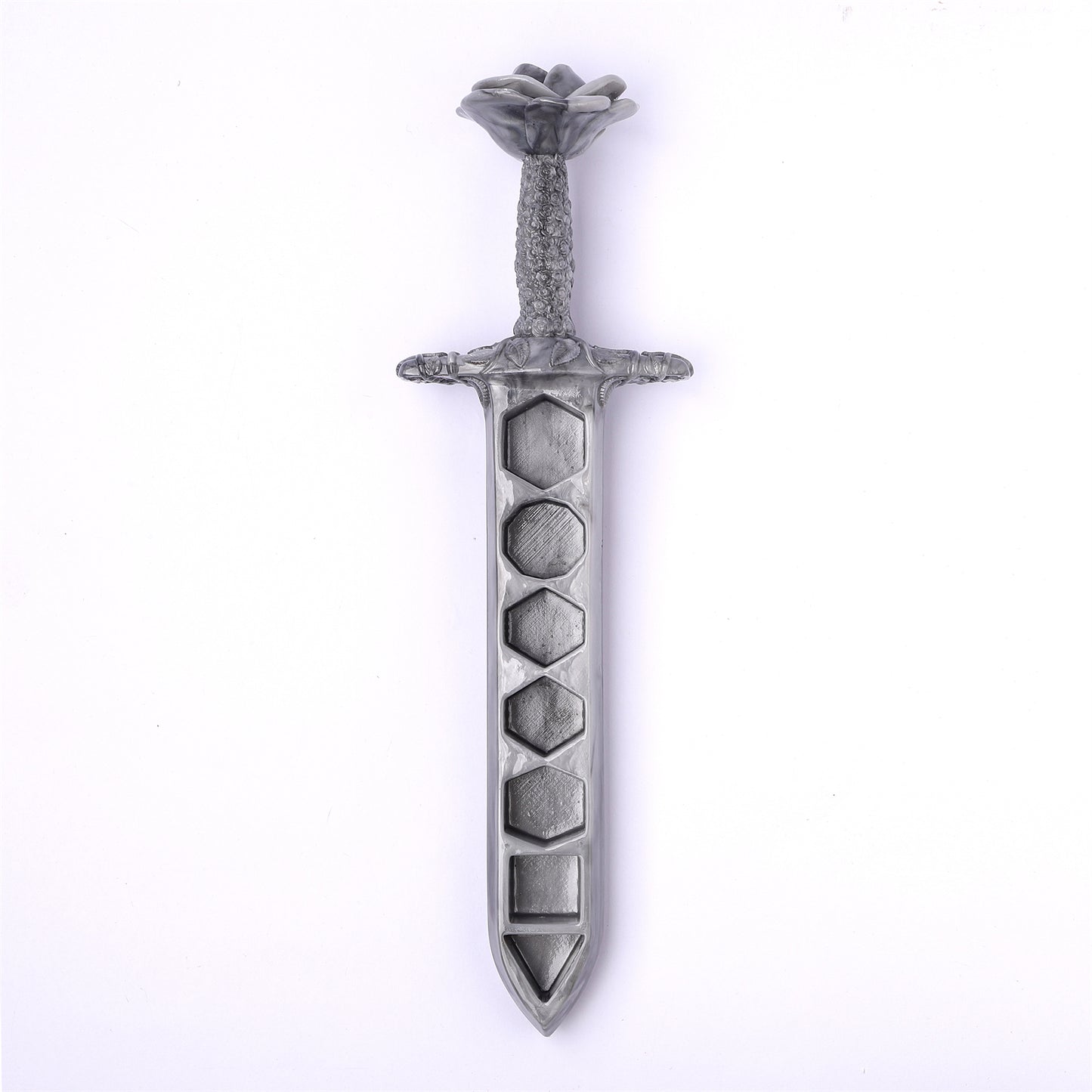 Rose Dagger Dice Case with sheath cover - Silver