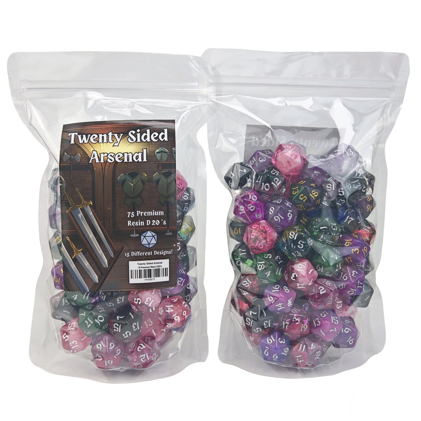 Twenty Sided Arsenal - 75 Premium Resin D20s