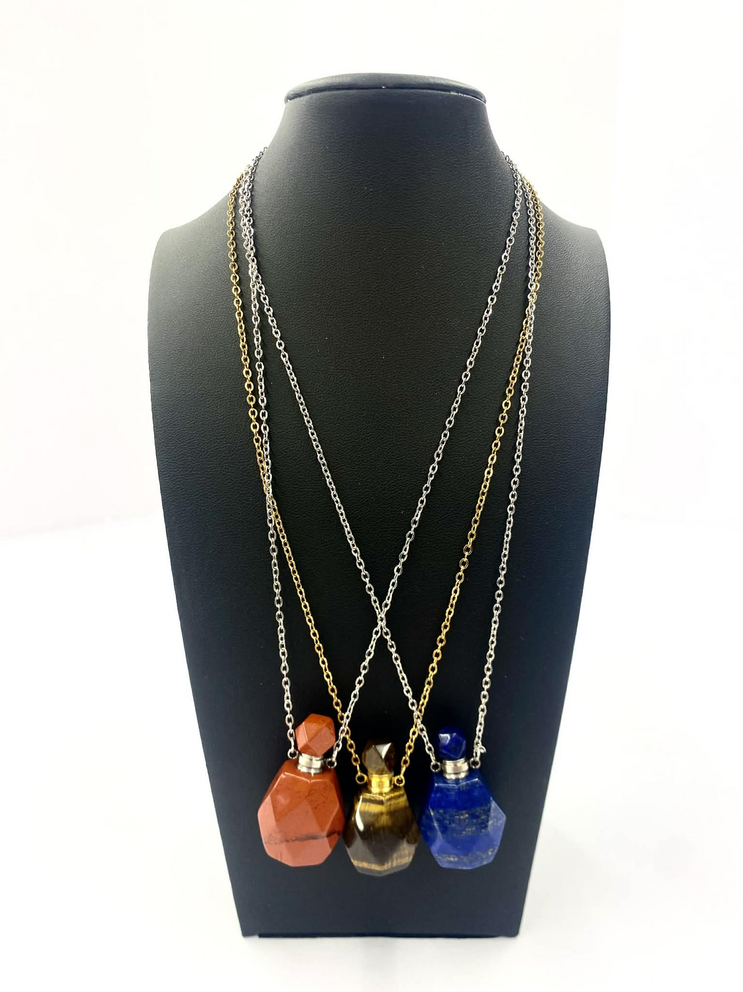 Gemstone Potion Bottle Necklace - Assorted