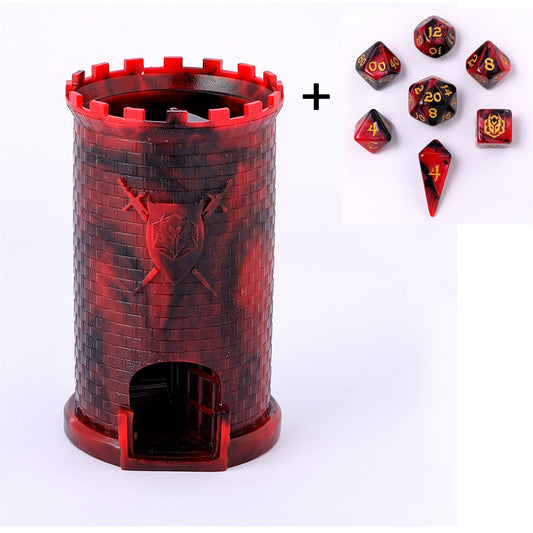 Pocket Citadel Mini Dice Tower - Red w/Black