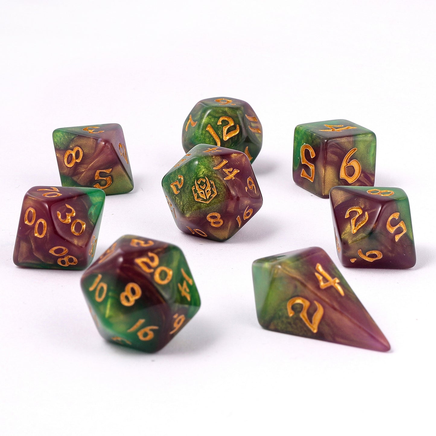 8個のRPGダイスセット - ワイバーンヴェノム