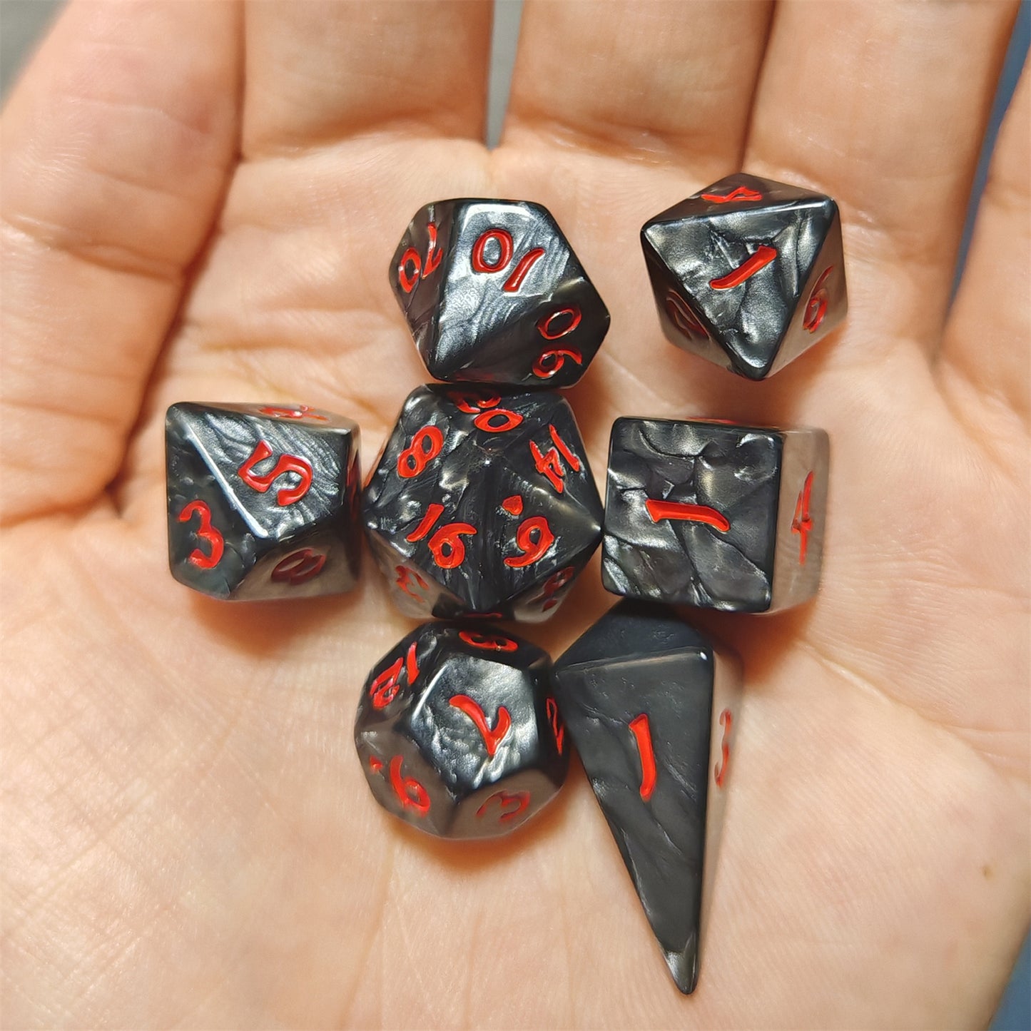 Mini Polymer RPG Dice Set - lron Golem