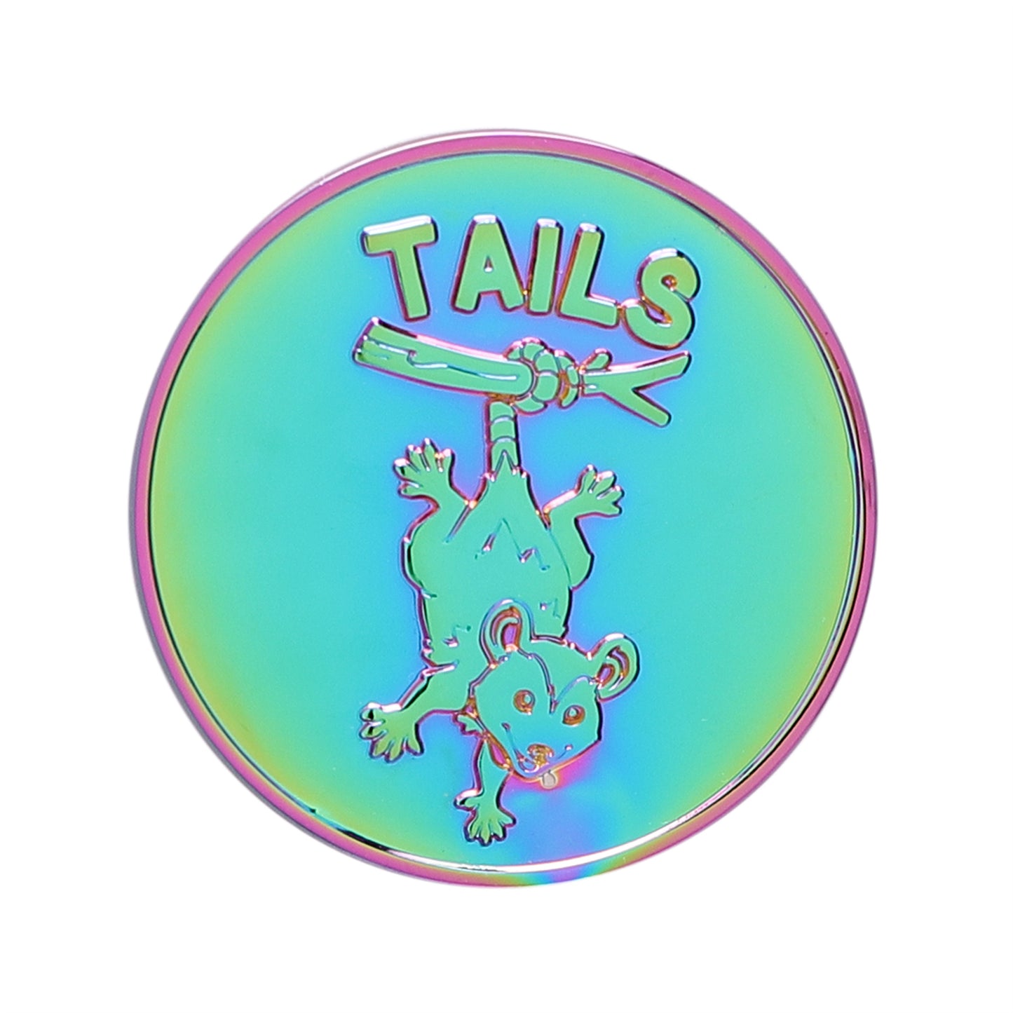 Trash Bandit Heads and Tails Coin - Rainbow