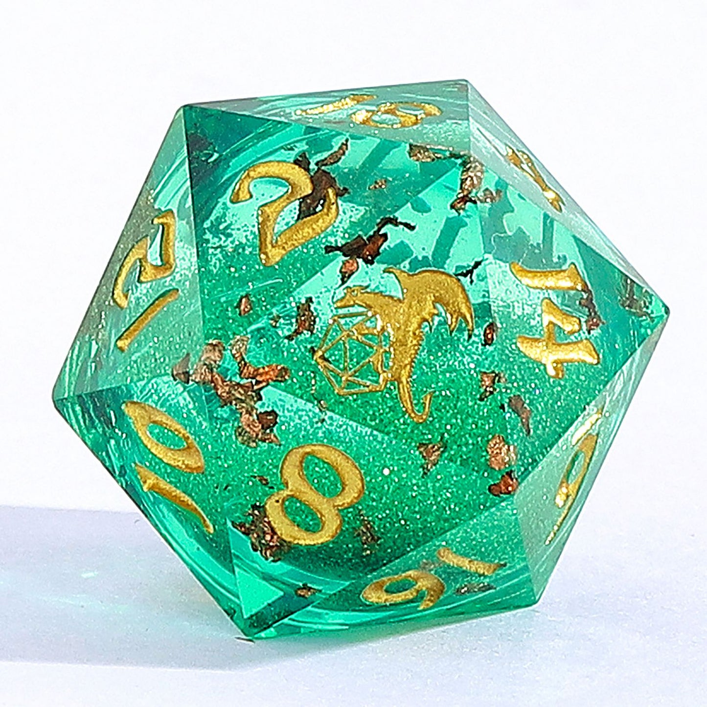 シャープエッジ リキッドコア RPG ダイスセット - グリーン