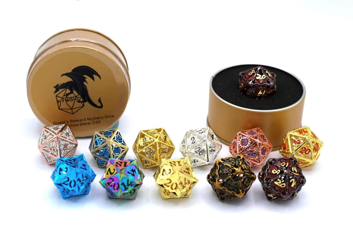 Quest's Reward Mystery Dice Hollow Metal D20