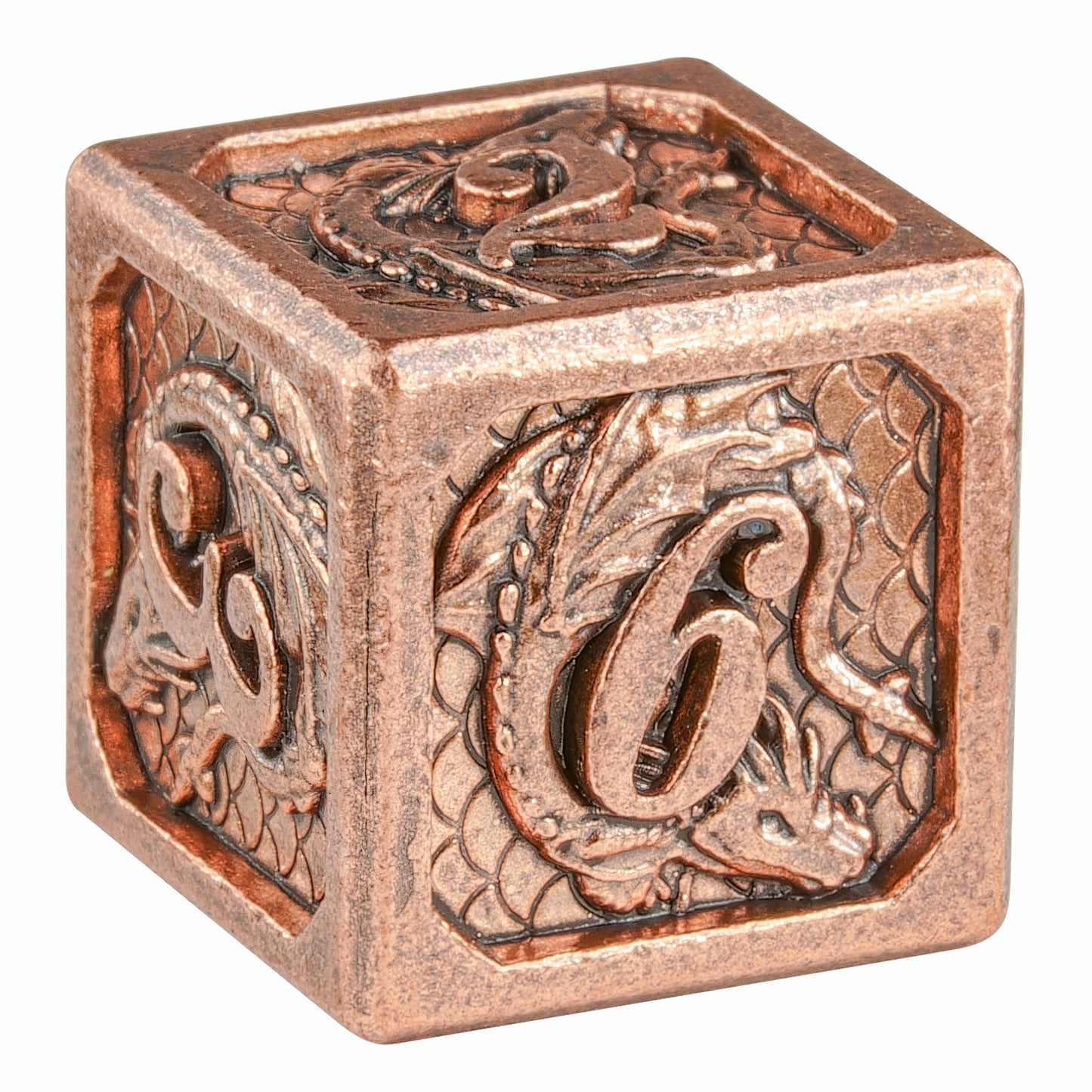 D&D Antique dirty Copper Dragon Dice set for RPG gaming - HYMGHO Dice