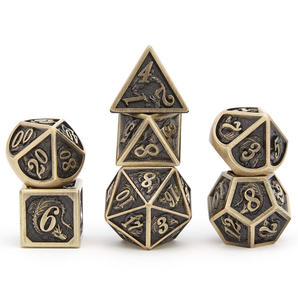 Classic ancient bronze Dragon Dice - HYMGHO Dice