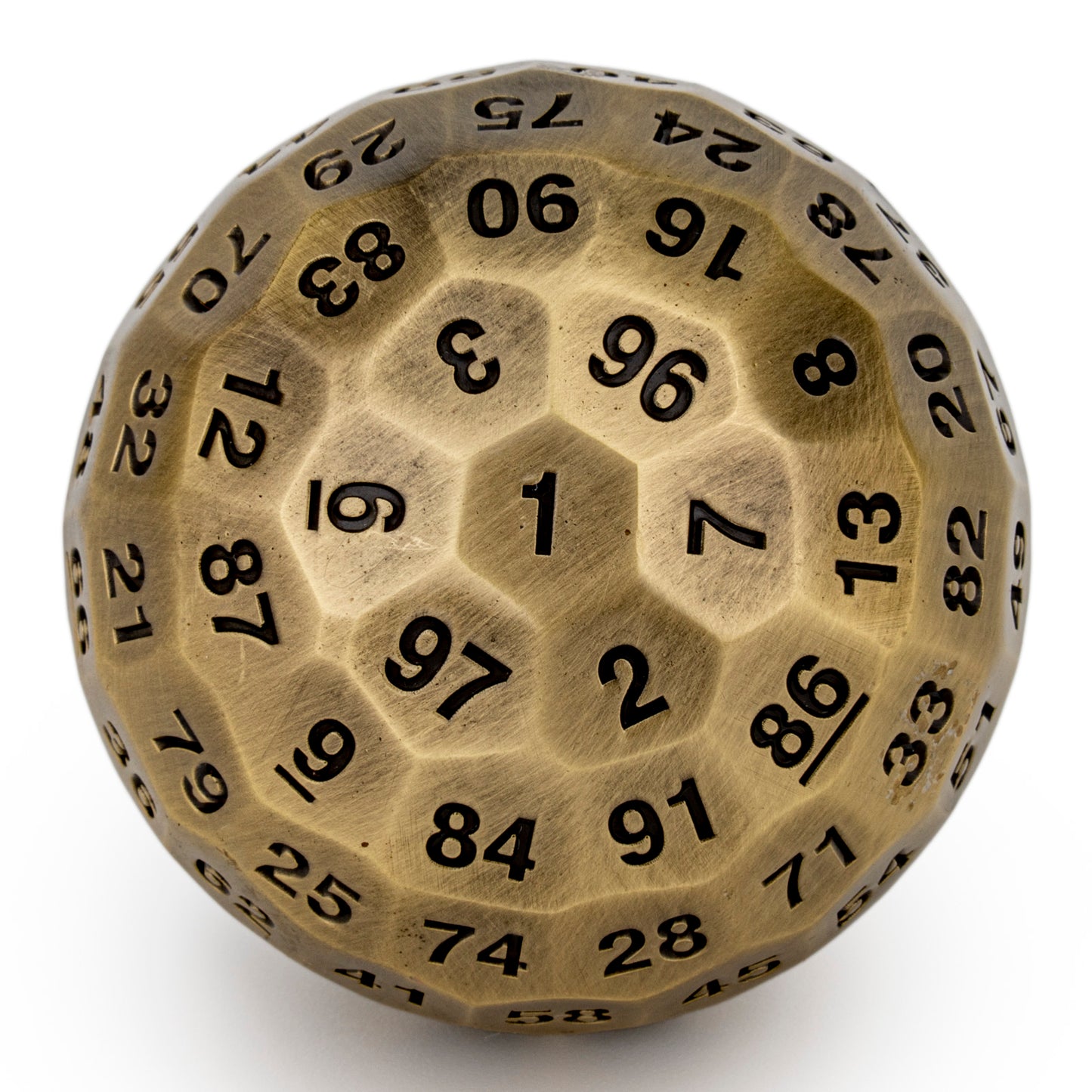 HYMGHO Titans Fist D100 die 100 Sided Dice 50mm antique bronze - HYMGHO Dice