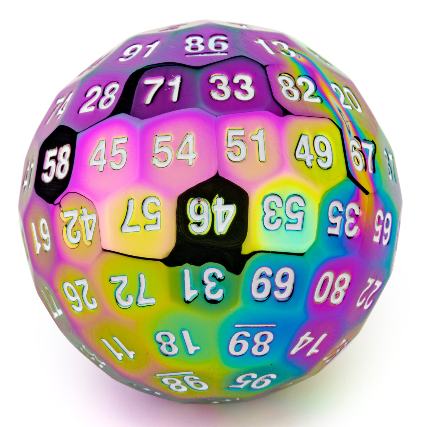 HYMGHO Titans Fist D100 die 100 Sided Dice 50mm rainbow color - HYMGHO Dice