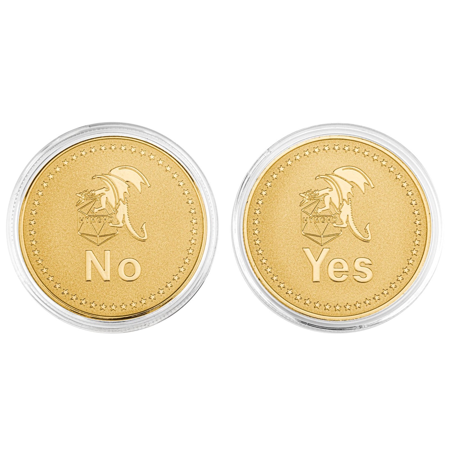 HYMGHO YES/NO Deluxe D2 coin Gold