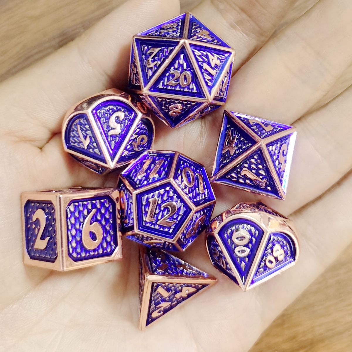 Behemoth Copper with Blue Dice Set