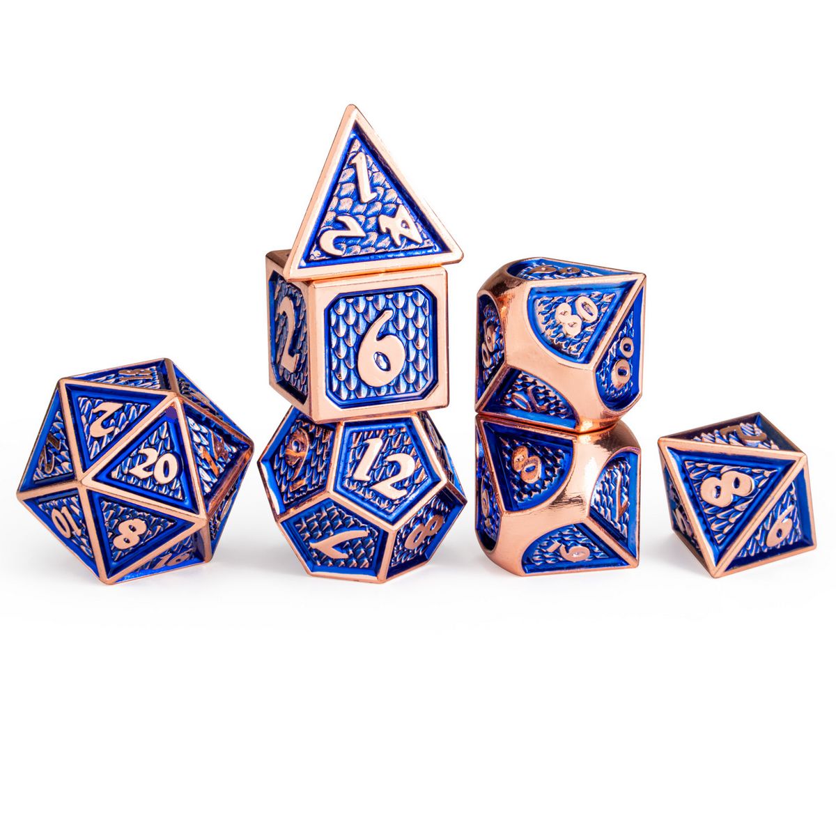 Behemoth Copper with Blue Dice Set