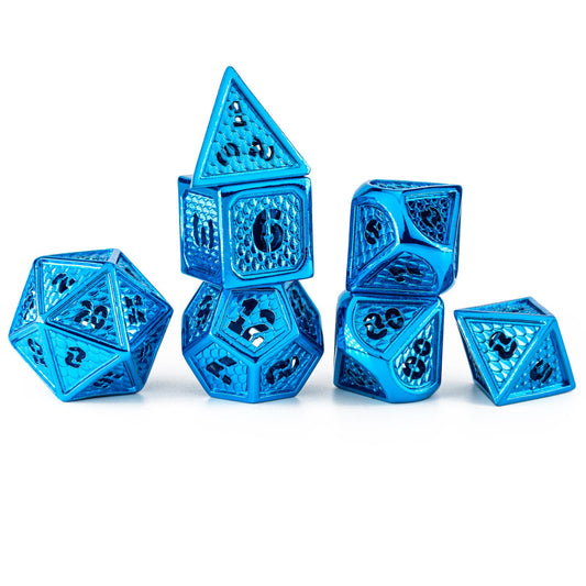 Hollow Wyvern RPG Dice Set-Blue