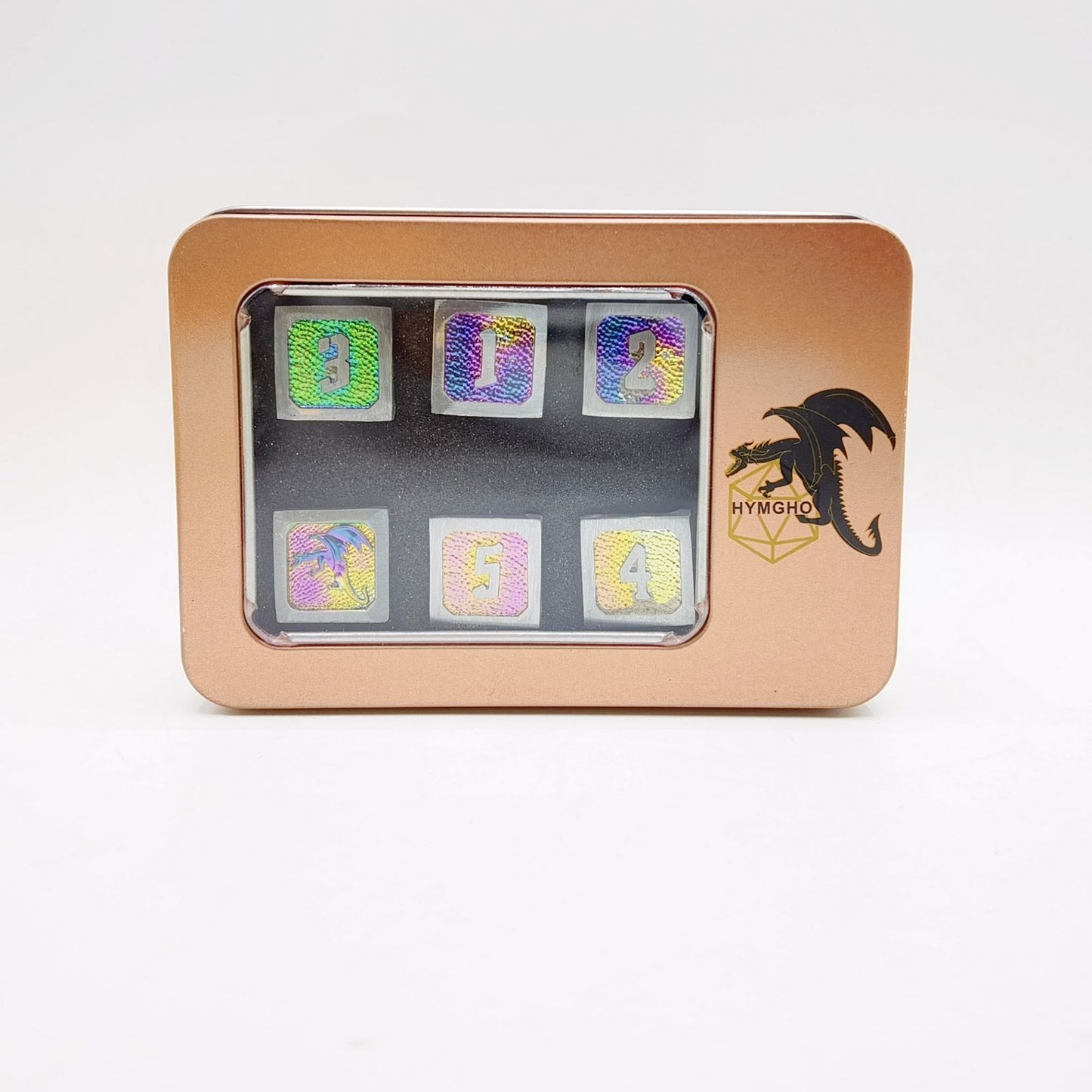 Wargamer Special set of 6 D6s Draconis Brushed Rainbow