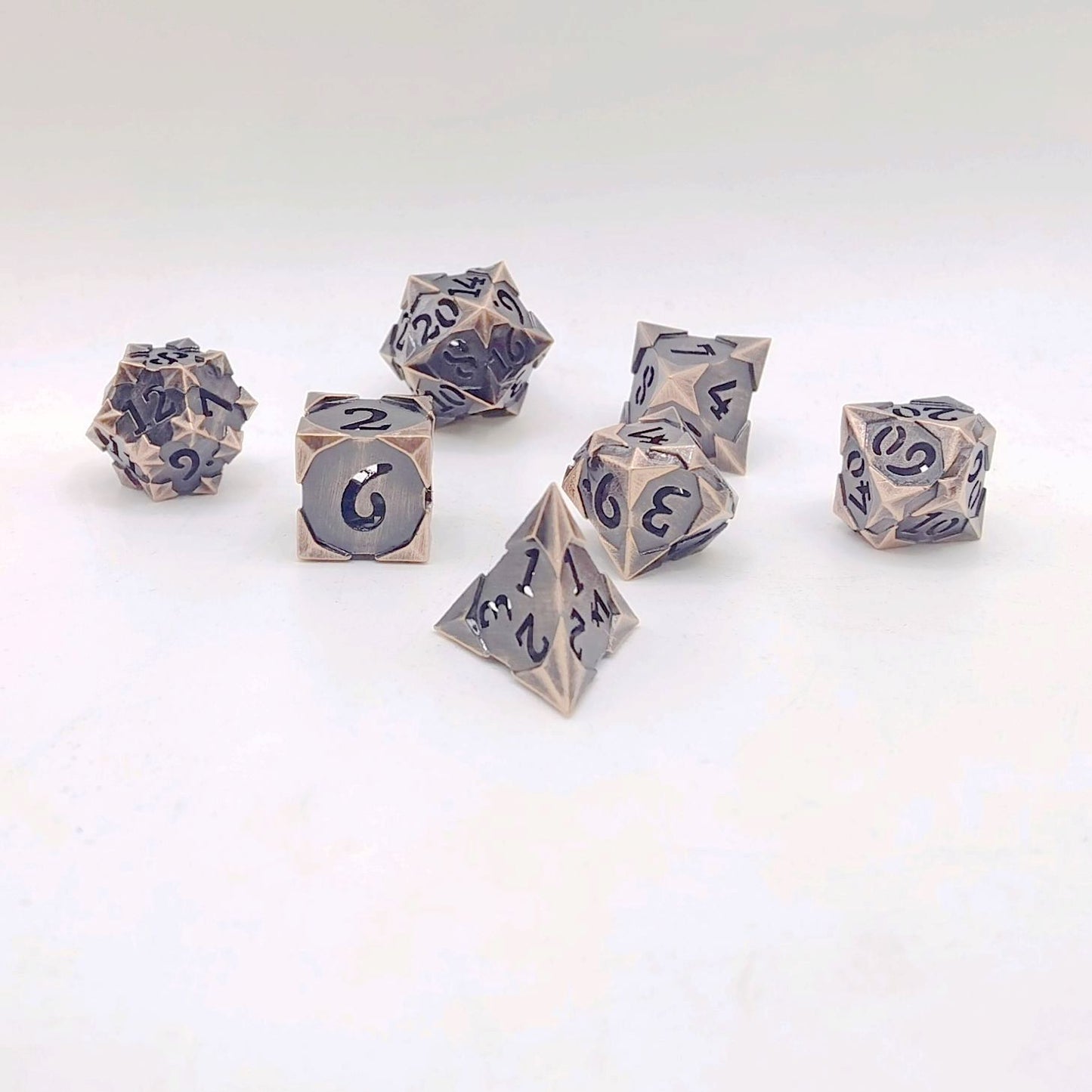 HYMGHO モーニングスターダイス 中空ケージ 古代銅