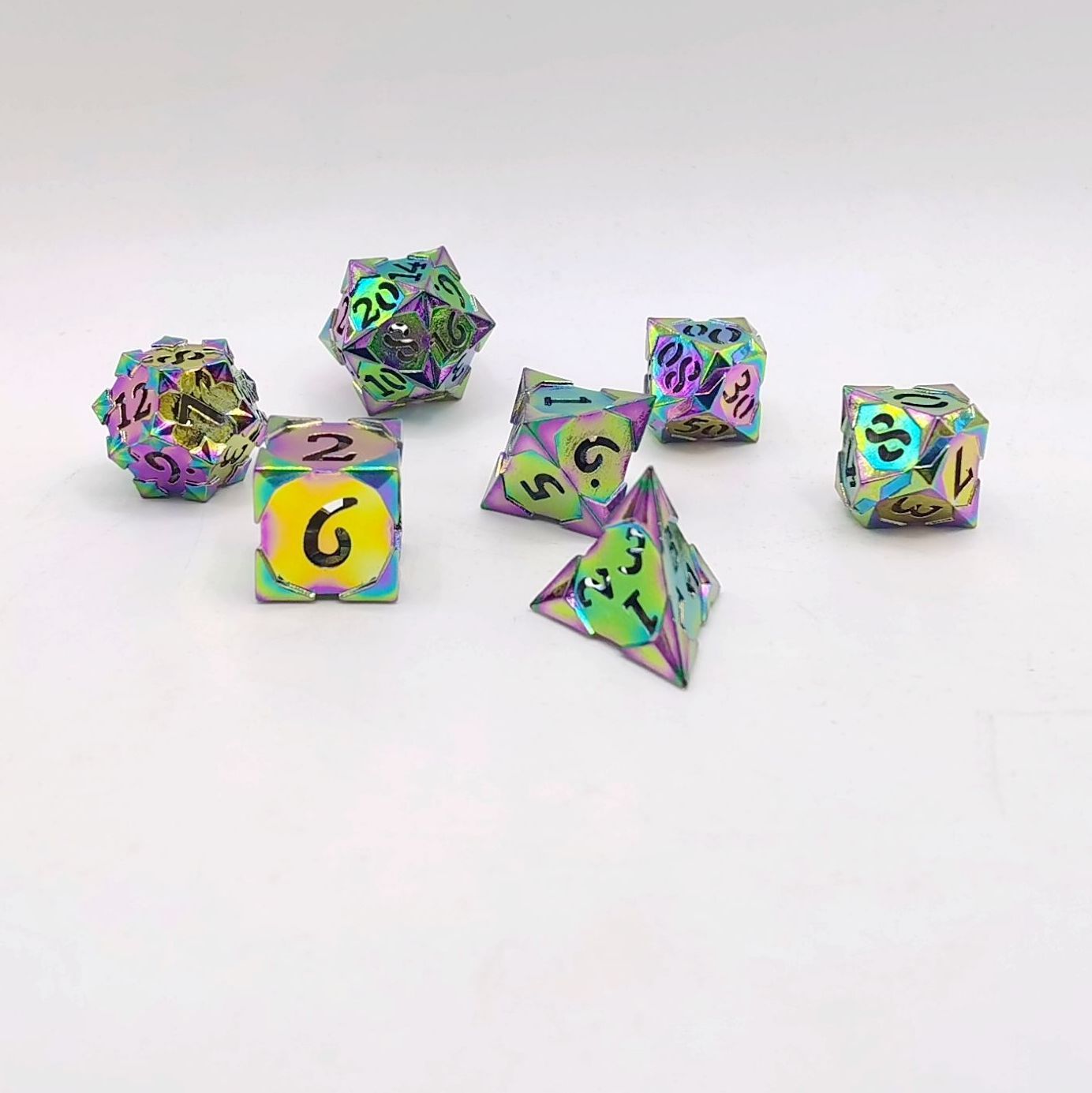HYMGHO モーニングスターダイス くり抜き数字 プリズムレインボー