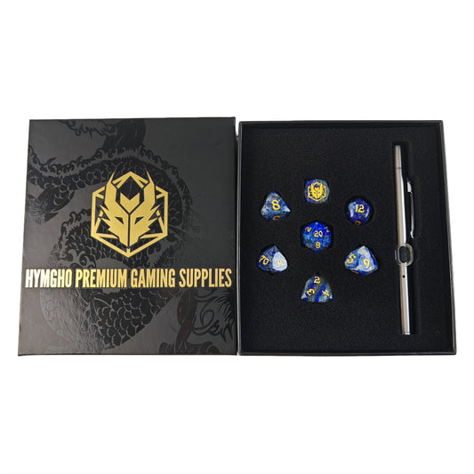 Dragon’s Hoard Luster Cut Dice Set - Lapis Lazuli
