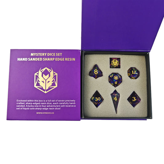 Mystery Full Matching Set of 7 Sharp Edge Resin Dice Set