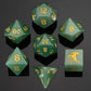 Dragon's Hoard Gemstone Polyhedral Dice Set-Green Aventurine