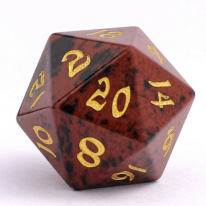 ドラゴンズ ホード 宝石多面体ダイス セット - マホガニー オブシディアン