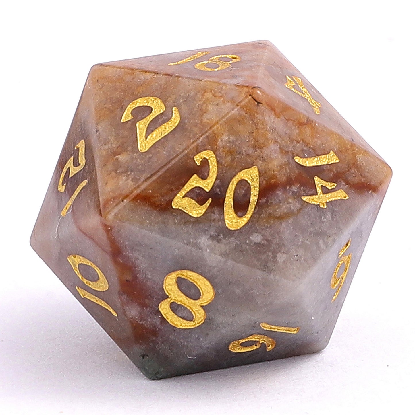 DRAGON'S HOARD GEMSTONE DICE - INDIAN AGATE