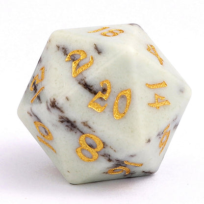 Dragon's Hoard Gemstone Polyhedral Dice Set-Petrified Wood