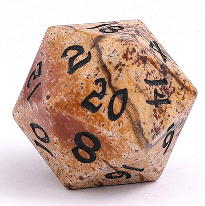 Dragon's Hoard Gemstone Polyhedral Dice Set-Picture Jasper